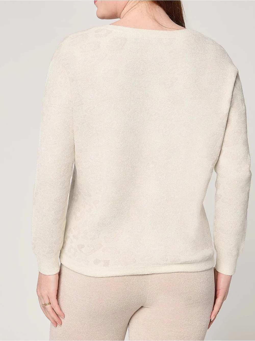 Barefoot Dreams CozyChic Ultra Lite Slouchy Barefoot In The Wild Pullover Size S